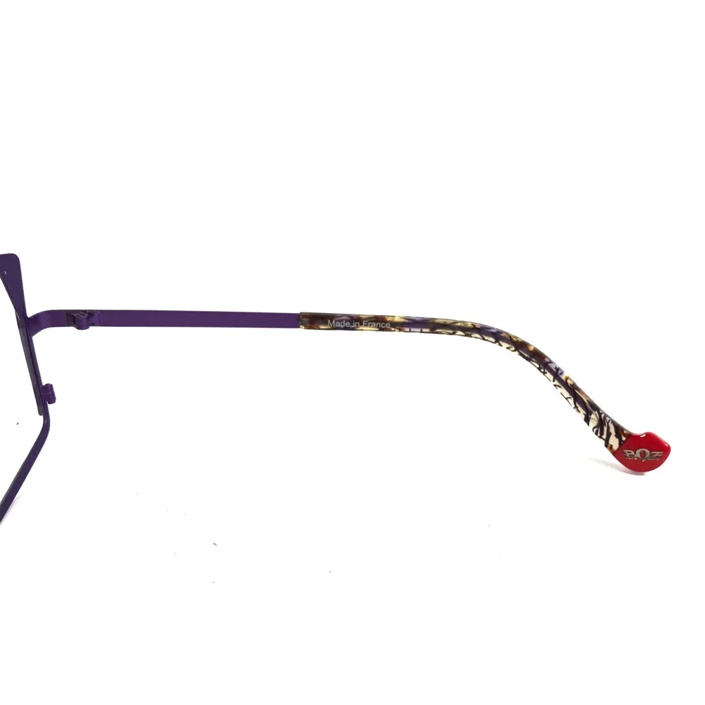 Boz Eyeglasses Frames OCTO 7530 Purple Red Matte Geometric Full Rim 53-16-140